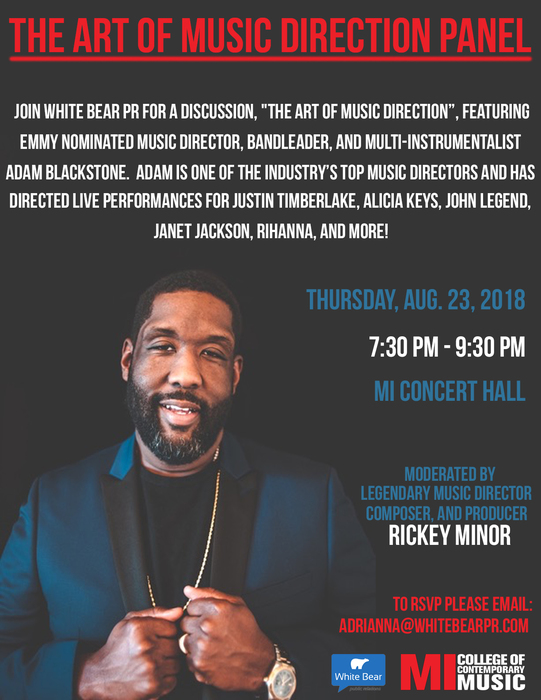 The Art of Music Direction Panel w/ Adam Blackstone